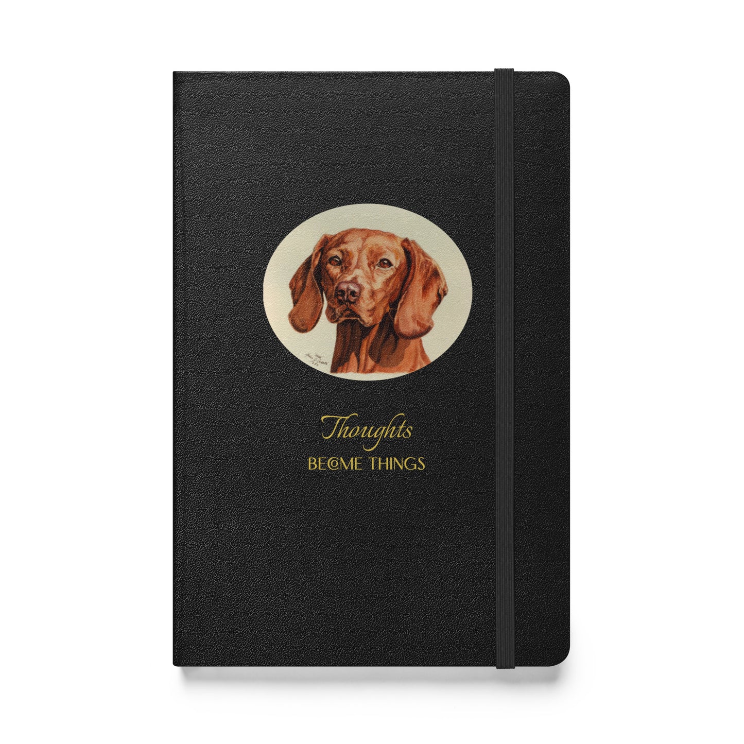 "Afra the Vizsla - Thoughts" Hardcover bound notebook