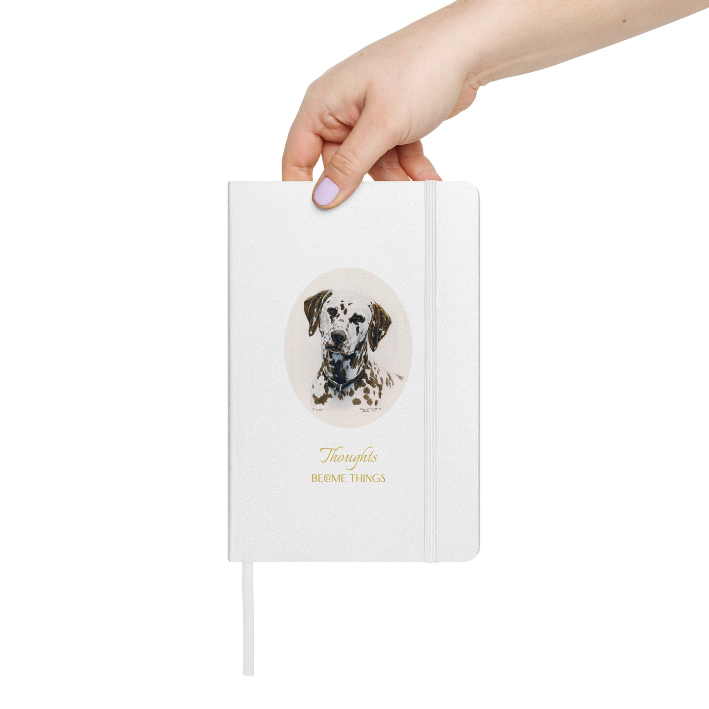 "Cricket the Dalmatian - Thoughts" Hardcover bound notebook