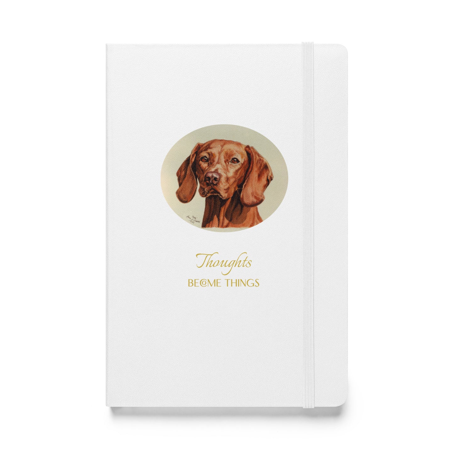 "Afra the Vizsla - Thoughts" Hardcover bound notebook