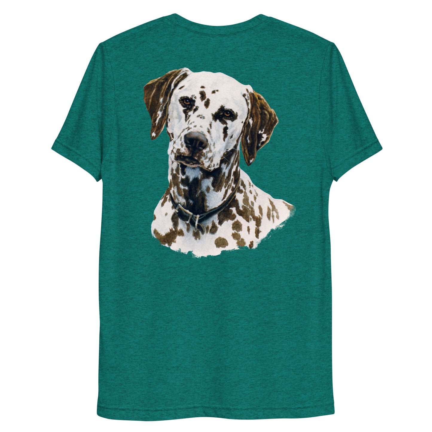 "Cricket the Dalmatian" Short sleeve t-shirt "(Back)