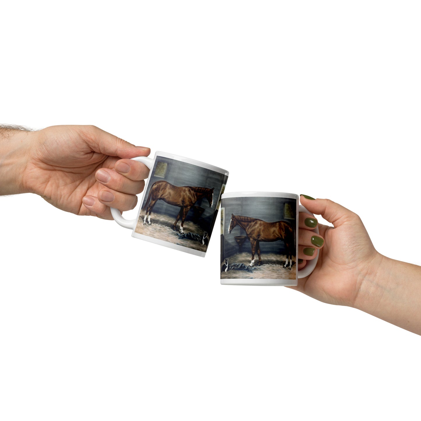 "George Weber & Nikki" White glossy mug