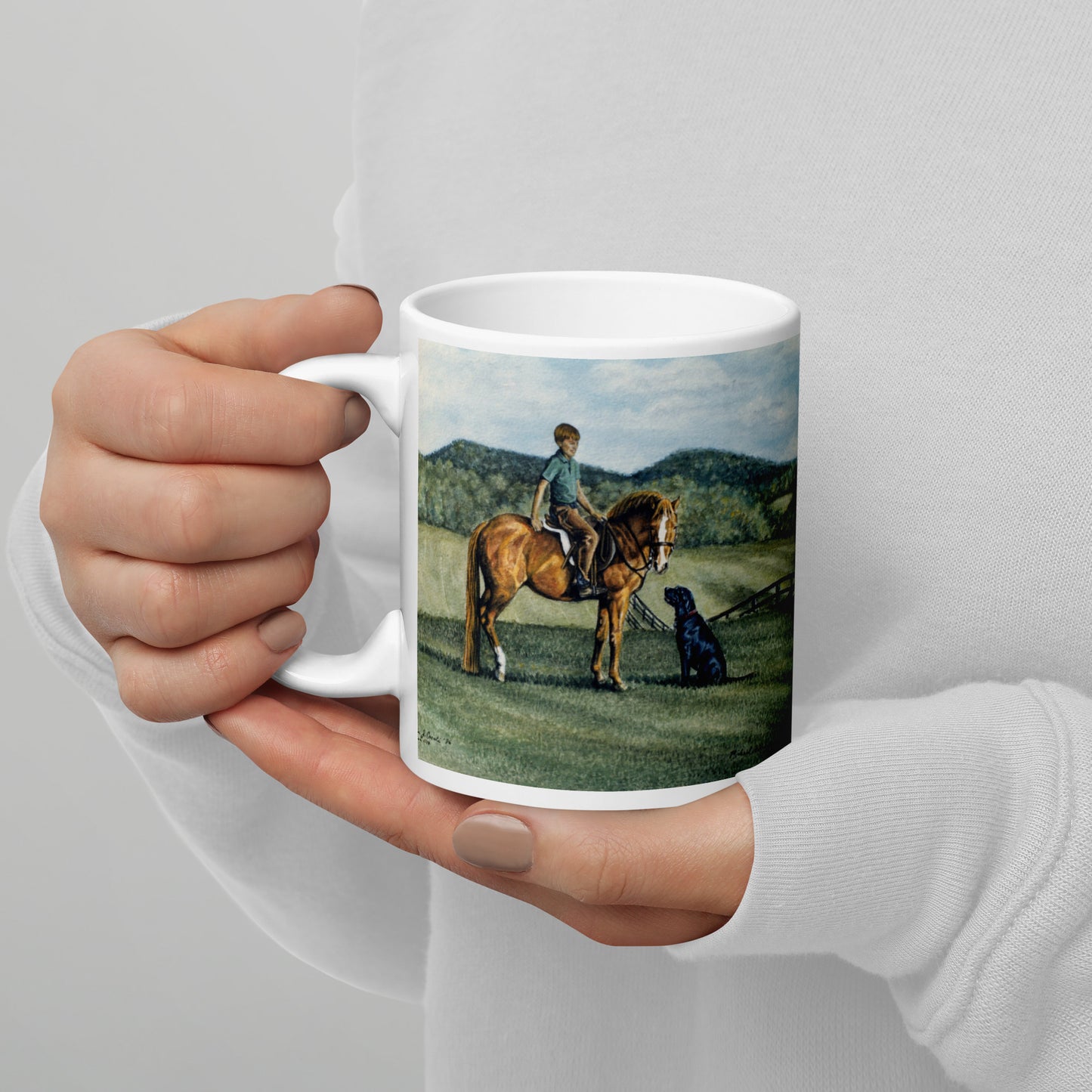 "Virginia Childhood" White glossy mug